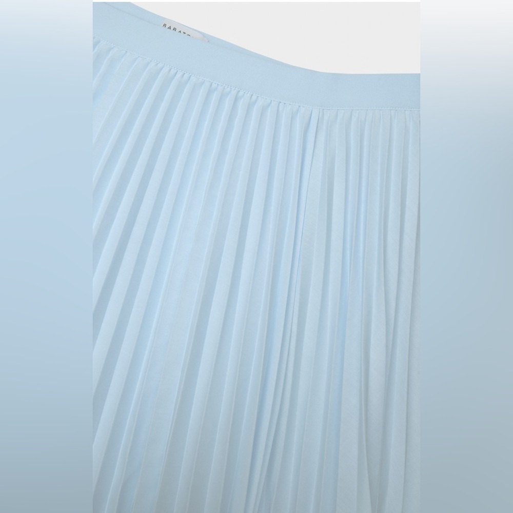 ALL CLOTHING- SKIRTS- LADDER POPLIN SKIRT POPLIN PLEATED MAXI SKIRT - Picture 12 of 16